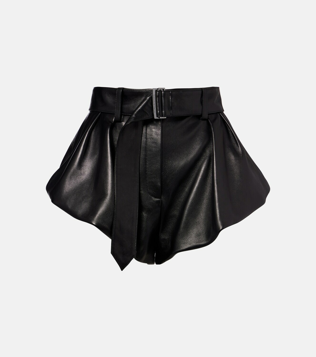 Magda Butrym Belted high-rise leather micro shorts
