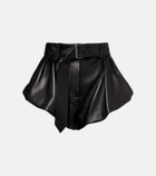 Magda Butrym Belted high-rise leather micro shorts