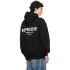 Represent Black Printed 'Owners Club' Hoodie
