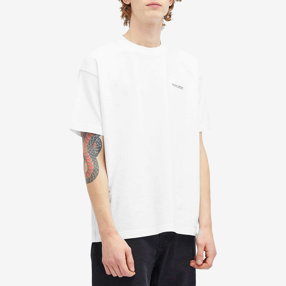 Percival Men's Online Oversized T-Shirt in White