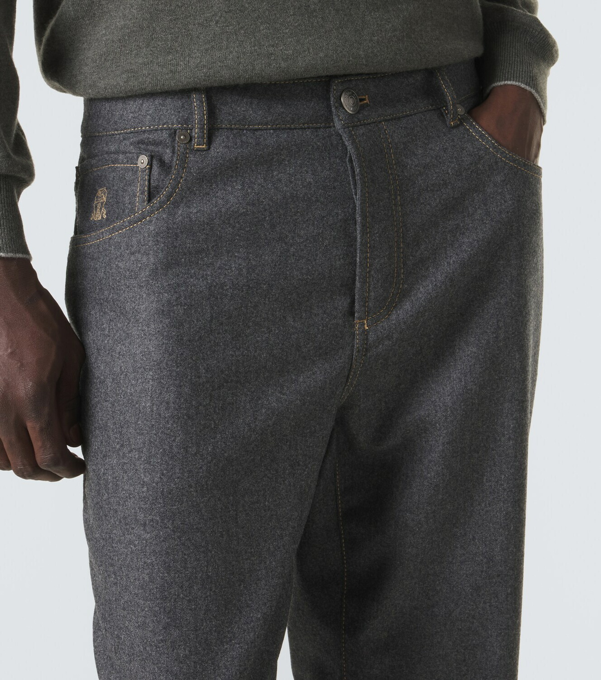 Brunello Cucinelli Virgin wool straight pants