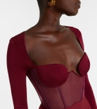 Nensi Dojaka Paneled corset dress
