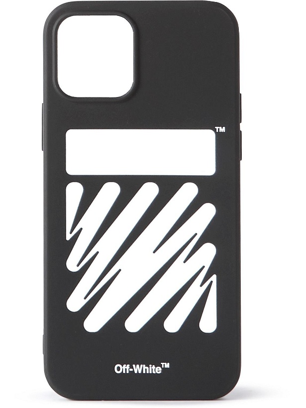 Photo: Off-White - Diag Logo-Print Rubber iPhone 12 Pro Case