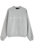 Represent Owners Club Logo Cotton Sweatshirt Light Grey