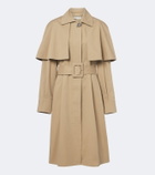 The Row Ayana caped cotton twill trench coat