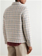 NN07 - Julius 8005 Checked Wool-Blend Tweed Blouson Jacket - White