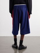 Willy Chavarria - Oversized Striped Shell Shorts - Blue