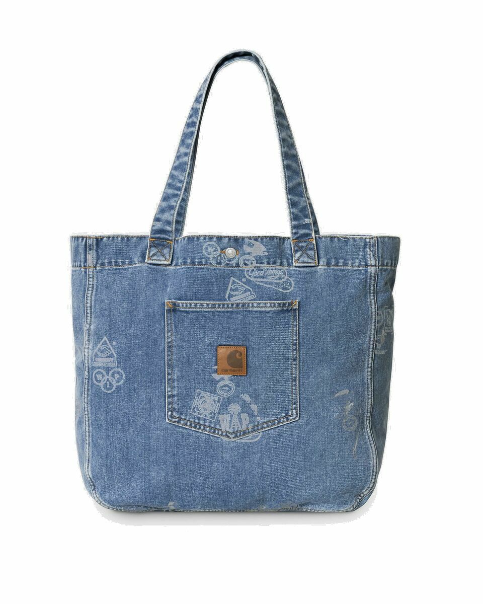 Photo: Carhartt Wip Stamp Tote Bag Blue - Mens - Tote & Shopping Bags