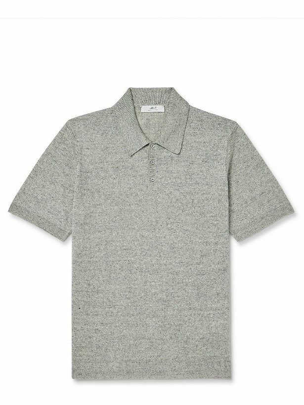 Photo: Mr P. - Linen Polo Shirt - Gray