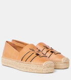 Tory Burch Ines leather platform espadrilles