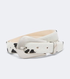 Déhanche Colette printed calf hair belt