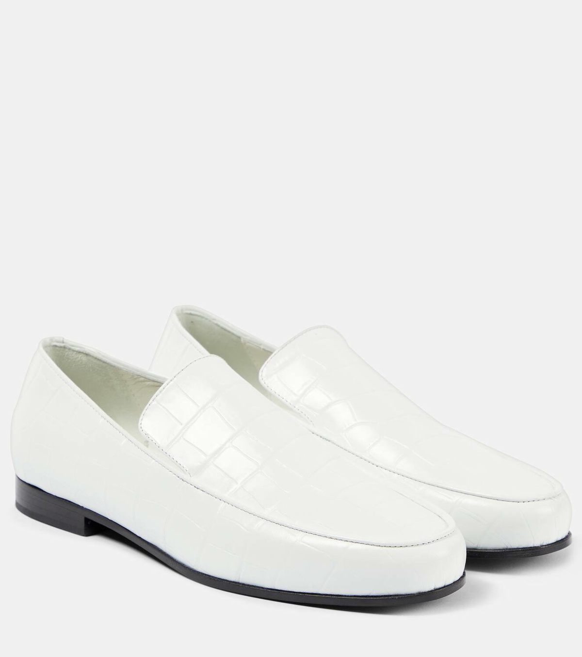 Toteme The Oval croc-effect leather loafers Toteme