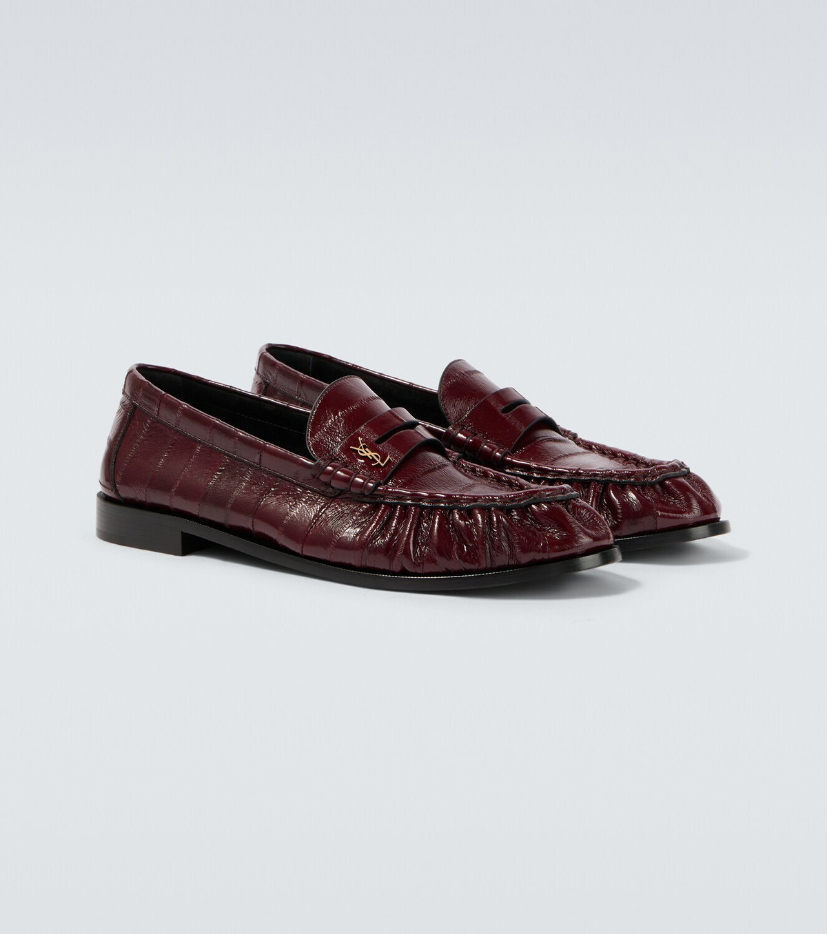 Saint Laurent Le Loafer eel leather penny loafers