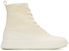 AMBUSH Off-White Leather Mix Hi Sneakers