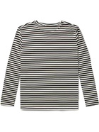 NUDIE JEANS - Charles Striped Organic Cotton-Jersey T-Shirt - Black