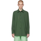 Valentino Green Wool Go Logo Shirt