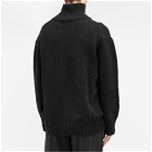 Pangaia Men's Recycled Cashmere Knit Chunky Turtleneck Sweater in Black