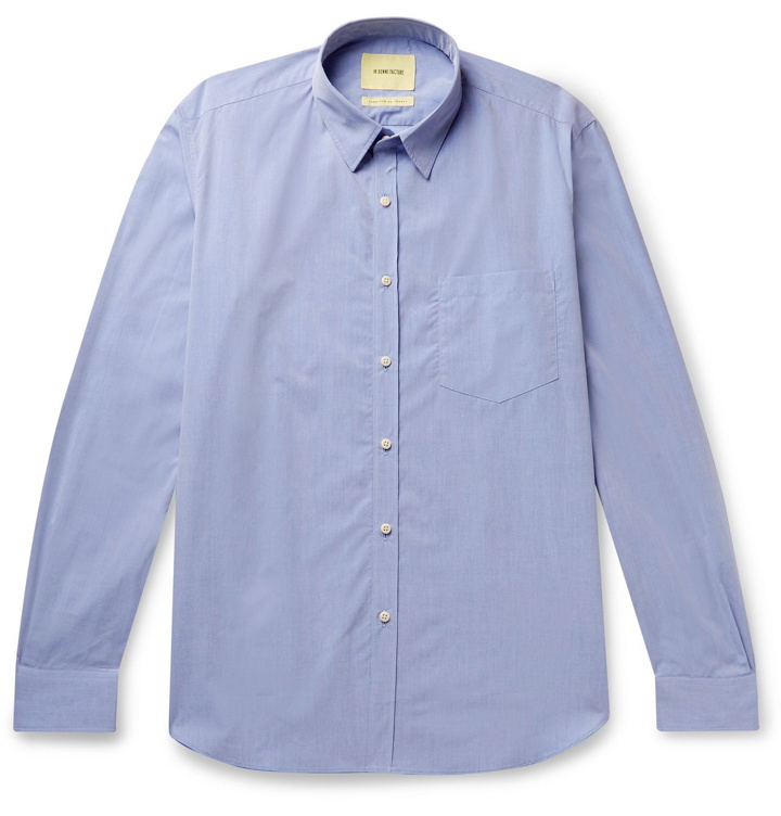 Photo: De Bonne Facture - Slim-Fit Cotton-Poplin Shirt - Blue