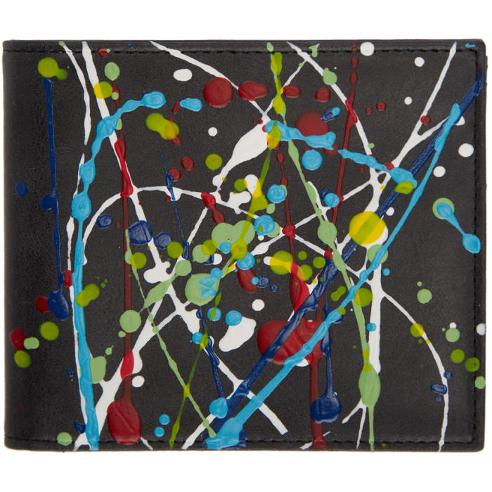 Maison Martin Margiela ペイント　スプラッター　財布 Maison Margiela Black Paint Splatter Wallet Maison Margiela
