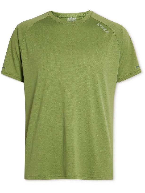 Photo: 2XU - Aero Mesh-Panelled Recycled X-VENT T-Shirt - Green