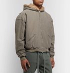 Fear of God - Faux Fur-Lined Cotton-Corduroy Hooded Jacket - Gray