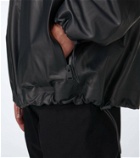 Bottega Veneta Leather jacket with nylon hood