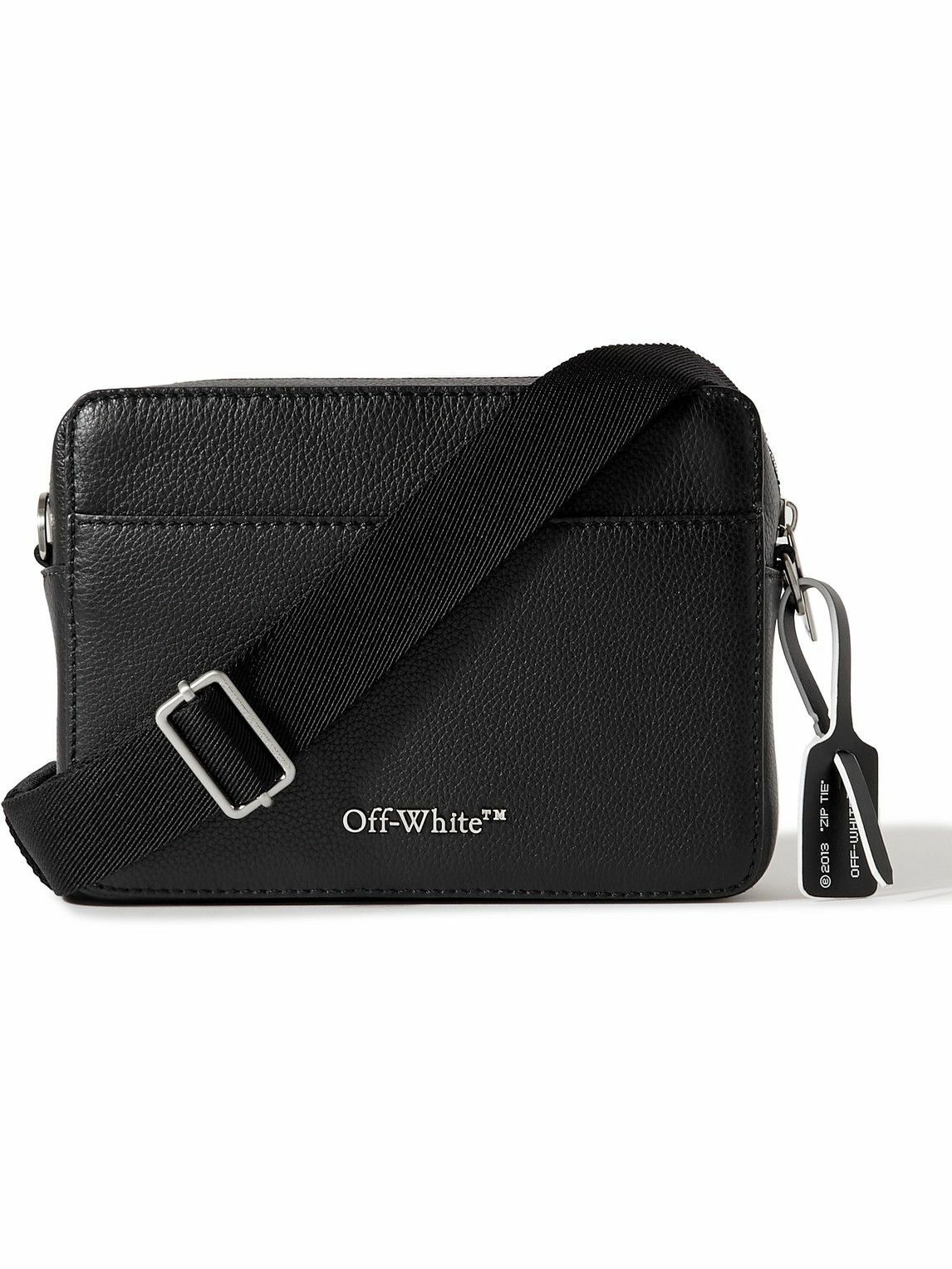 Off-White - Arrow Leather-Trimmed Nylon Messenger Bag Off-White