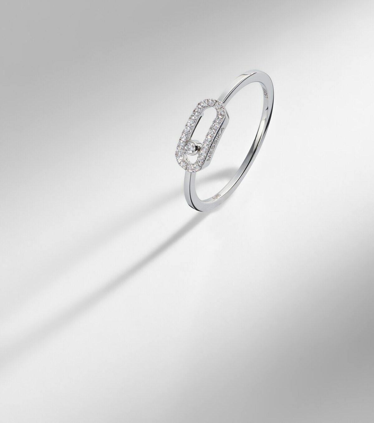 Messika Move Uno 18kt white gold ring with diamonds