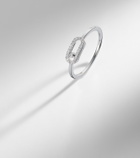 Messika Move Uno 18kt white gold ring with diamonds