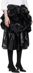 Comme des Garçons Black Gathered Faux-Leather Maxi Skirt