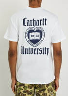 Carhartt Wip Schooling Logo-embroidered Cotton T-shirt White