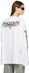 VETEMENTS White Gothic Long Sleeve T-Shirt