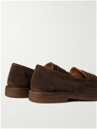 Drake's - Suede Penny Loafers - Brown