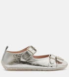Simone Rocha Buckle Ballerina Grip leather ballet flats