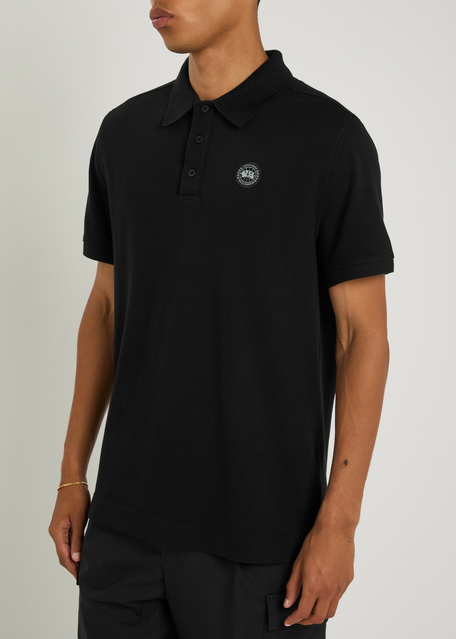 Canada Goose Beckley Logo Piqué Cotton Polo Shirt Black