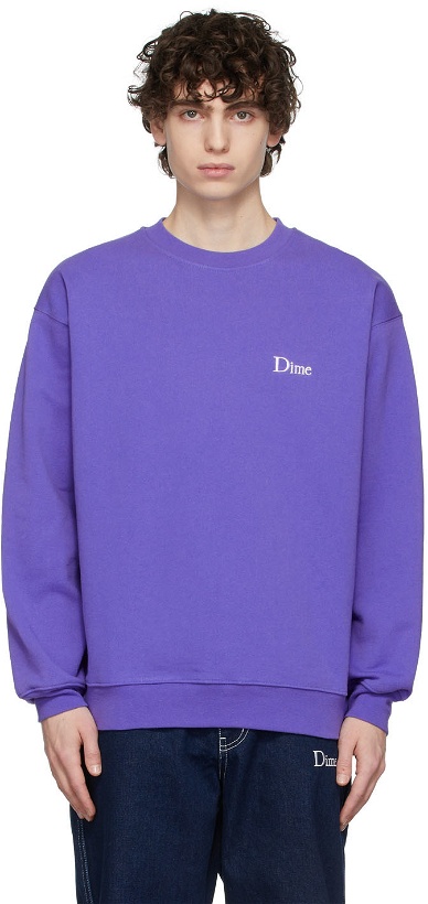 Photo: Dime Purple Classic Logo Sweatshirt