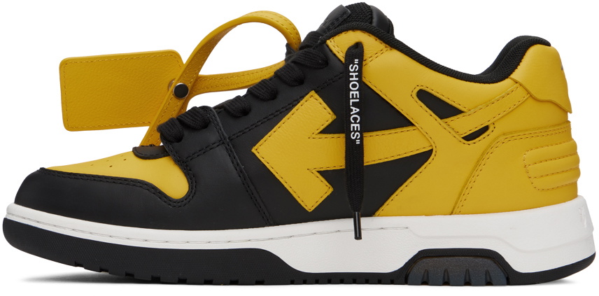 OFF-WHITE Out Of Office Sneakers in Black & Yellow