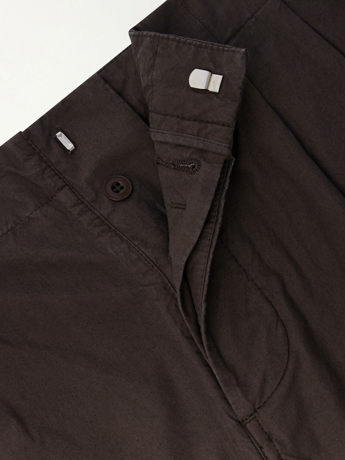 3sixteen - Safari Straight-Leg Cotton-Poplin Trousers - Brown