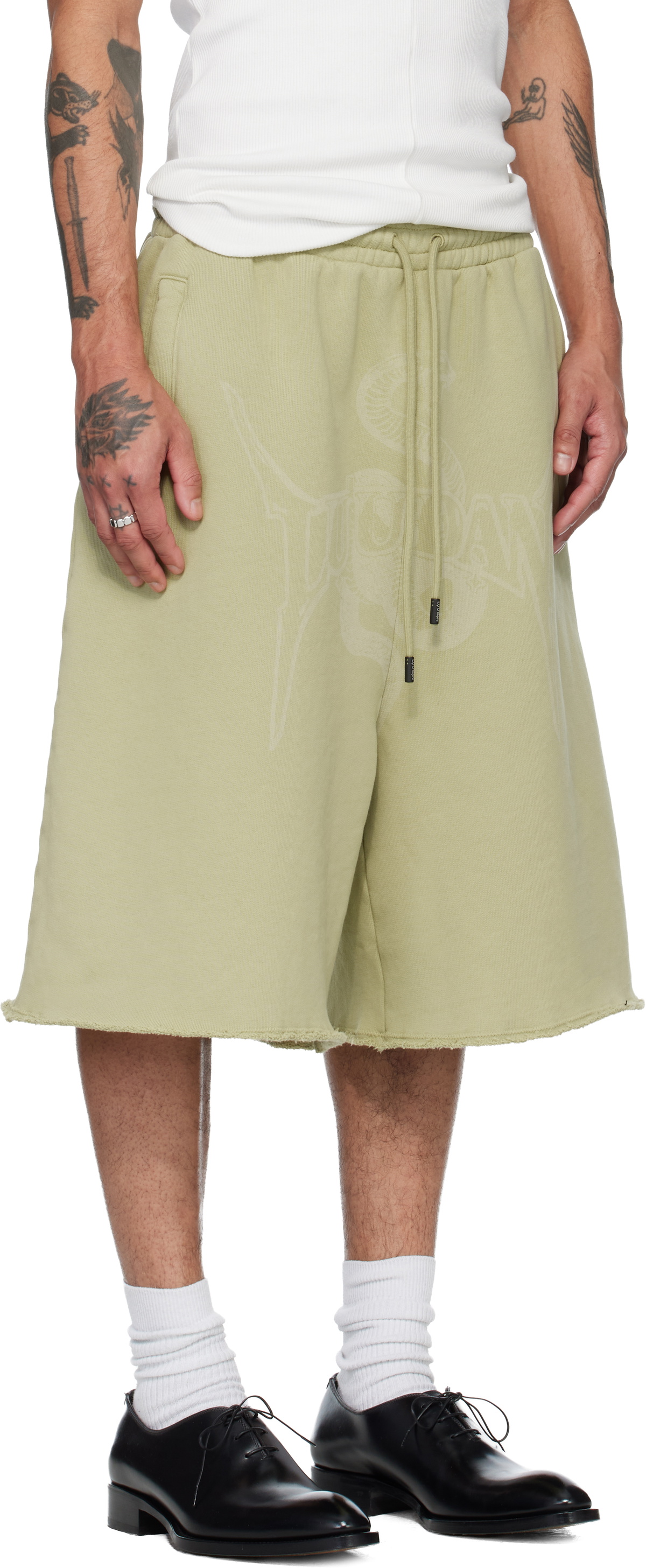 LU'U DAN Green Zoku Shorts