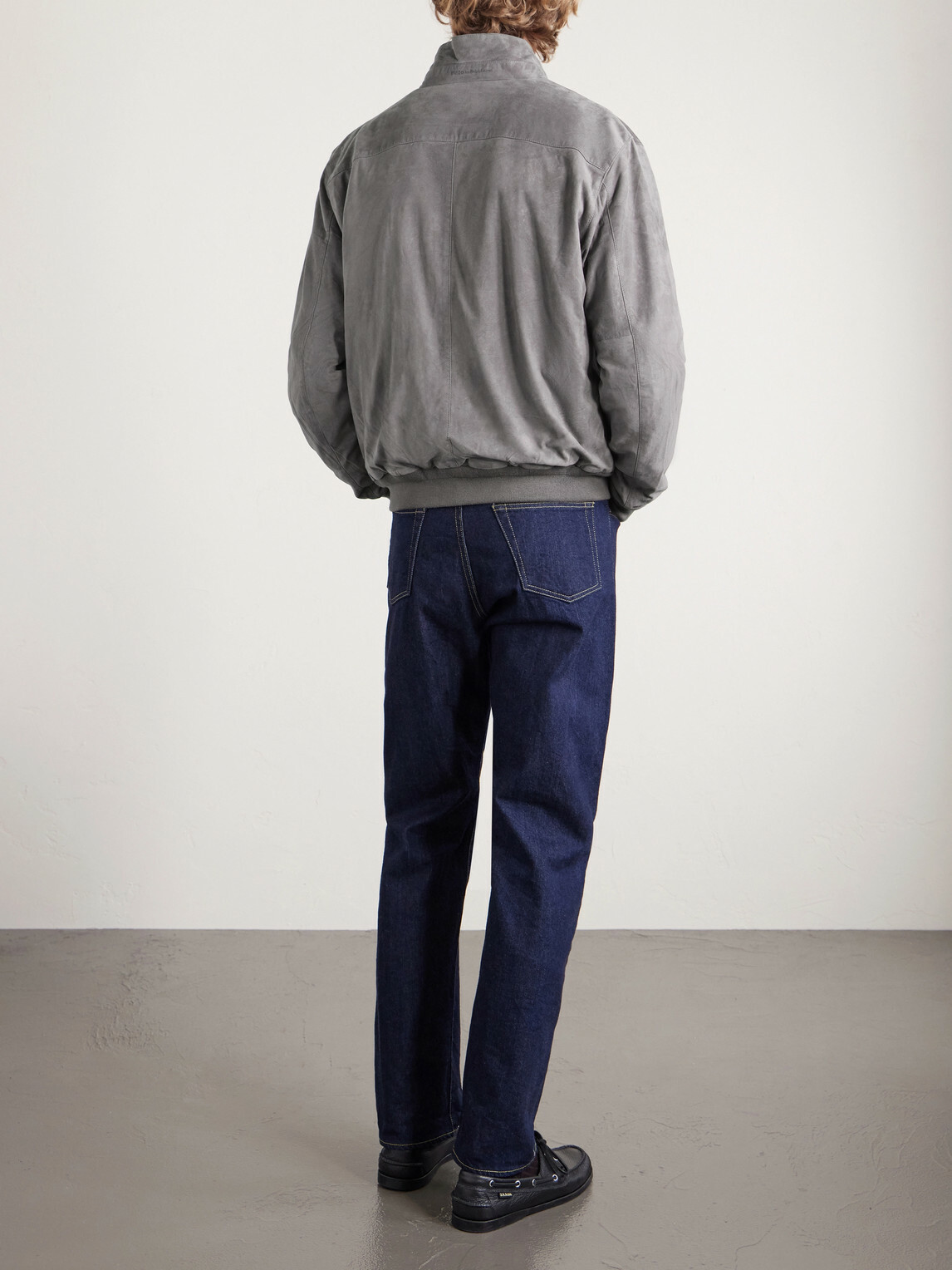 Polo Ralph Lauren - Suede Bomber Jacket - Gray