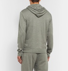 Ralph Lauren Purple Label - Herringbone Modal and Cotton-Blend Zip-Up Hoodie - Gray