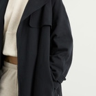 SKIMS Women's Boyfriend Fleece Trench Coat in Onyx
