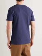 Paul Smith - Slim-Fit Logo-Appliquéd Textured Cotton-Blend Jersey T-Shirt - Blue