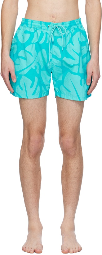 Photo: BOSS Blue Printed Swim Shorts