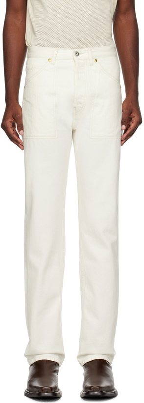 Photo: HAULIER Off-White Straight-Leg Jeans