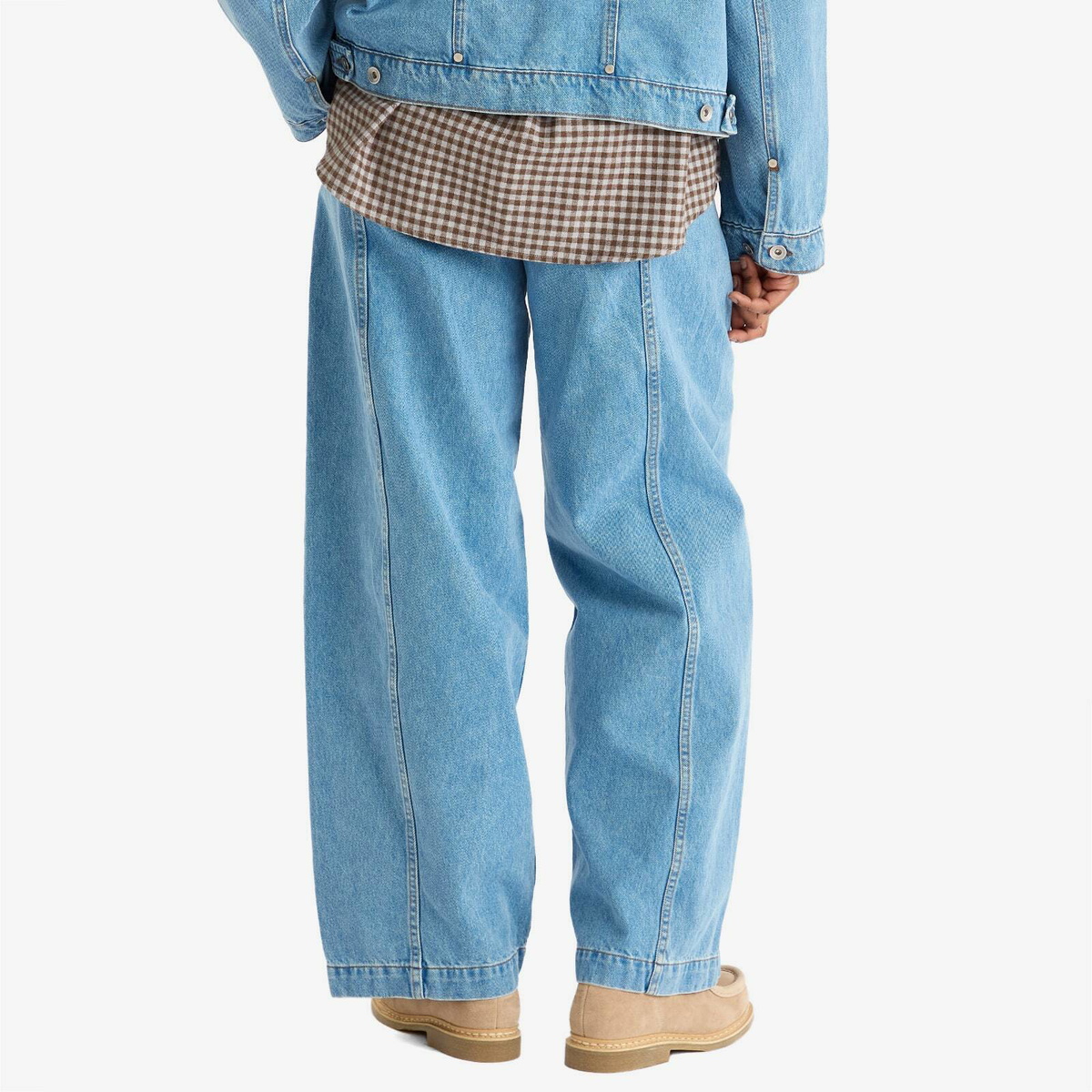 YMC Women's Displaced Seam Jeans in Blue