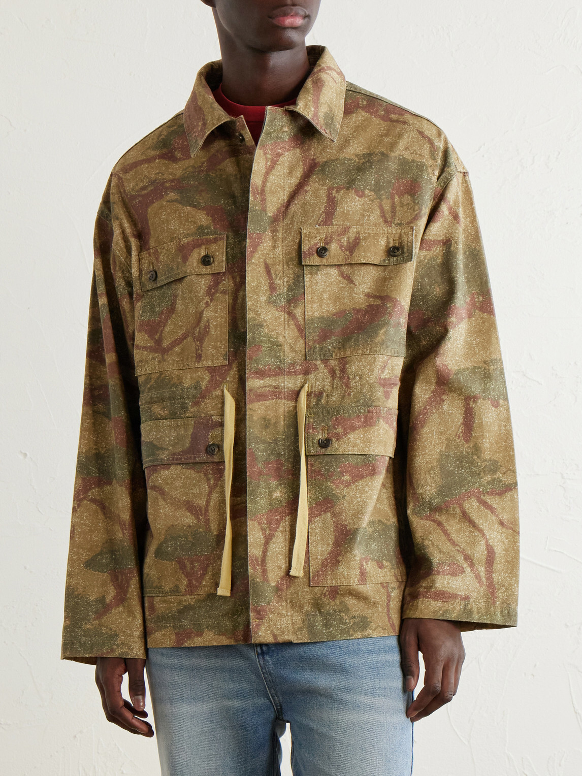 MANAAKI - Niha Camouflage-Print Denim Jacket - Green