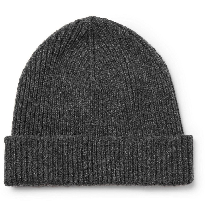 Photo: Paul Smith - Ribbed Cashmere and Wool-Blend Beanie - Men - Gray