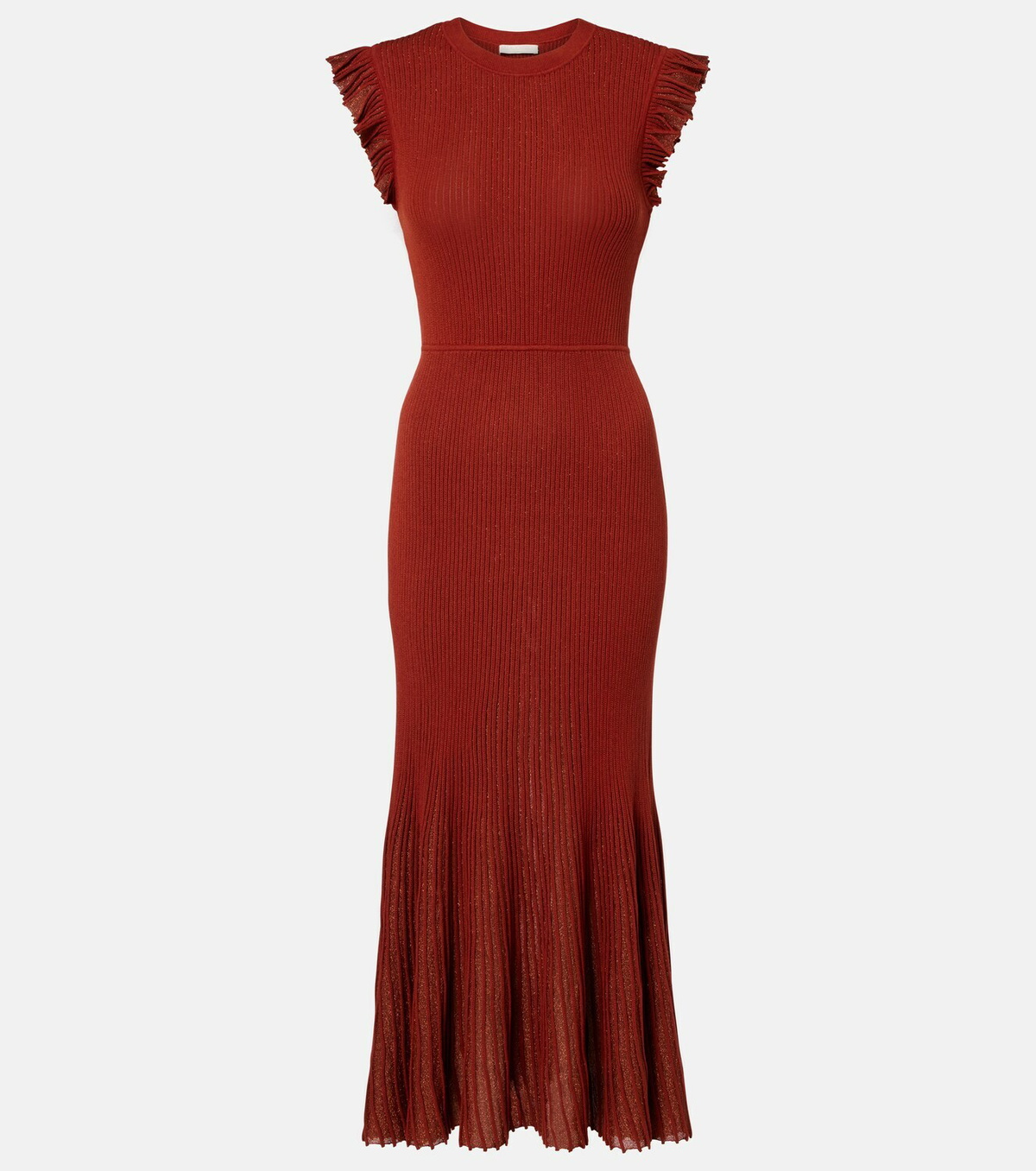 Ulla Johnson Noelle knitted lamé midi dress