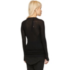 Boris Bidjan Saberi Black Rib Crewneck Long Sleeve T-Shirt